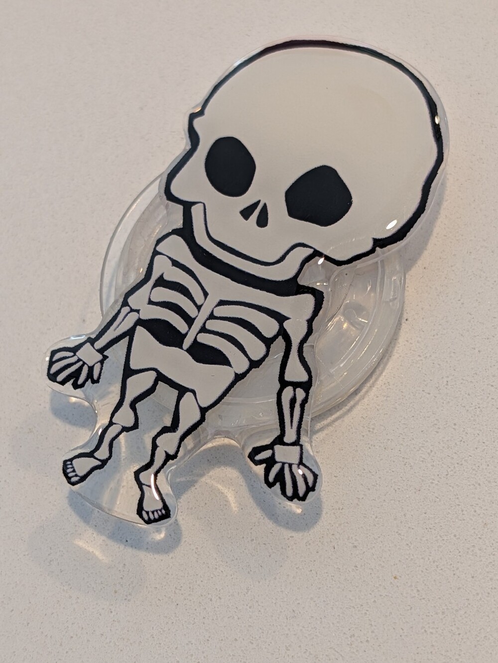 Sterling Silver Skull Earring Studs - Picture 3 of 6